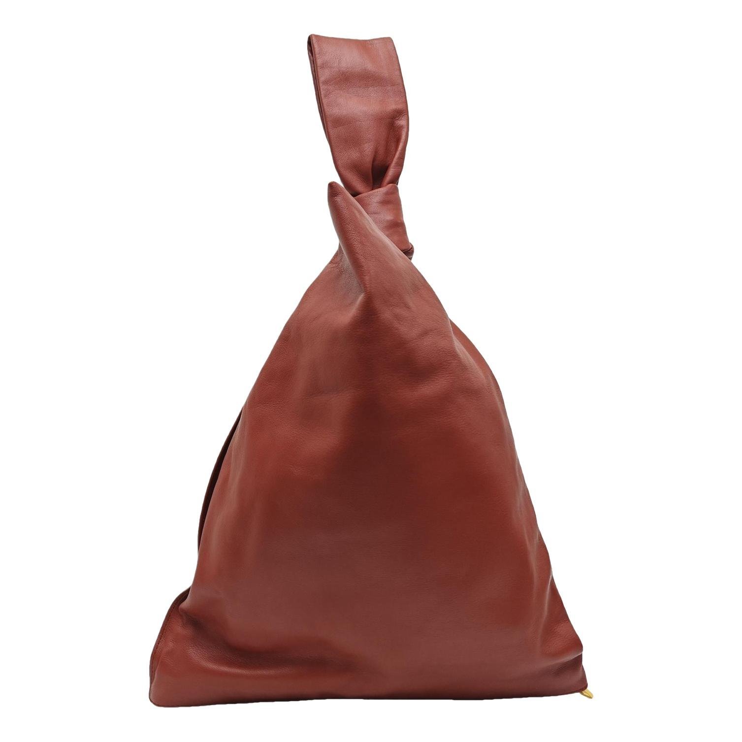 Twist leather handbag
