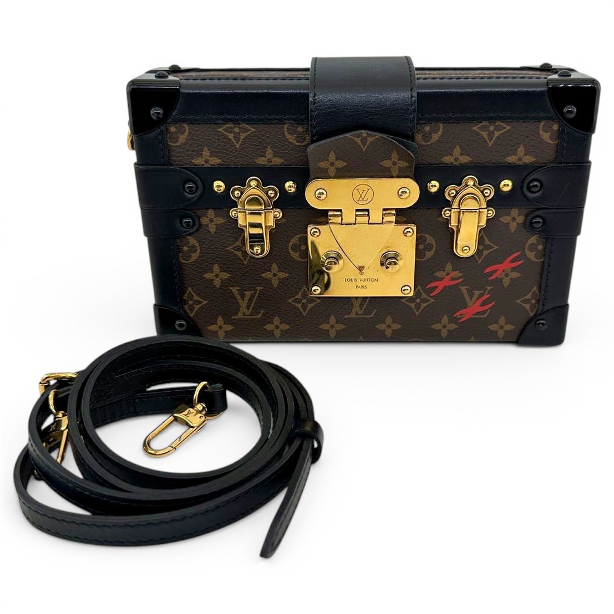 Petite Malle leather crossbody bag