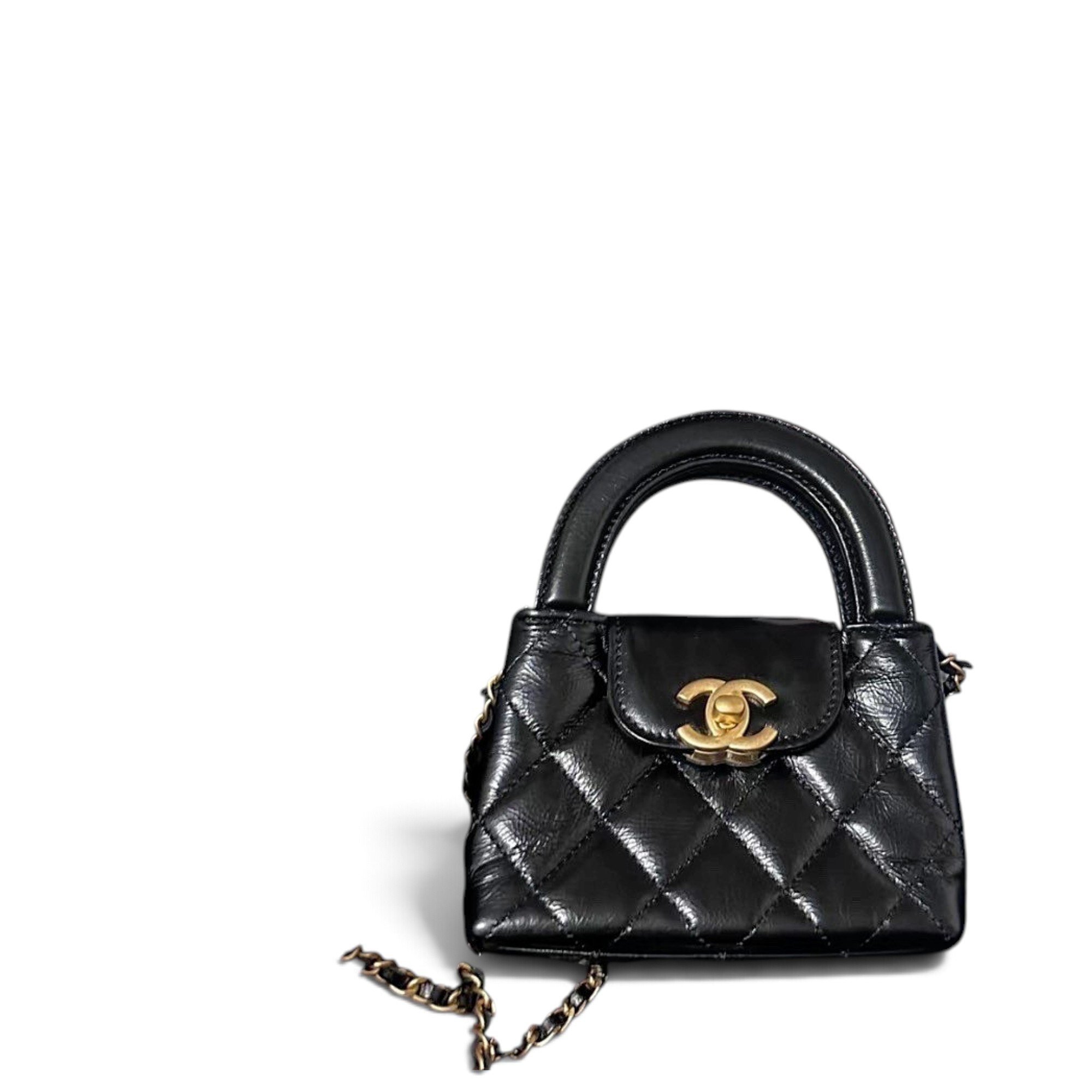 Trendy CC Top Handle leather crossbody bag