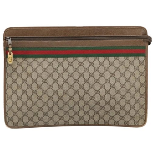Leather clutch bag