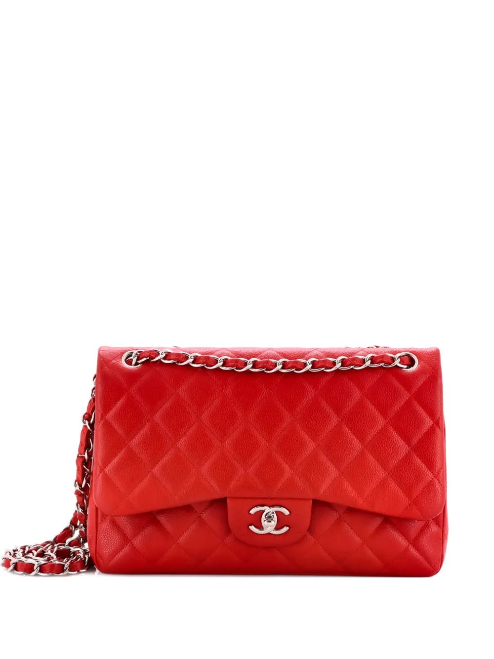 Classic Double Flap Bag Quilted Caviar Jumbo shoulder bag