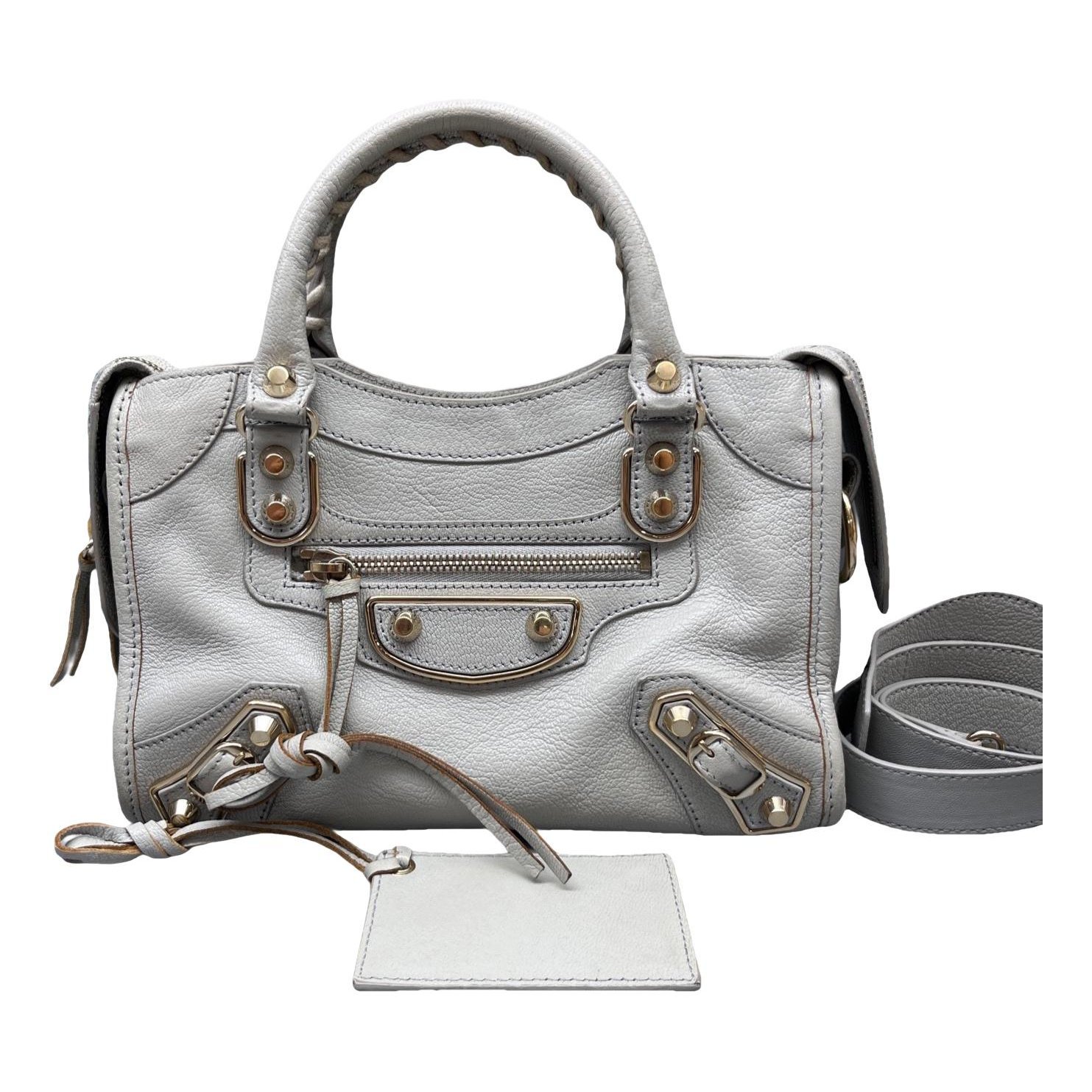 City leather handbag