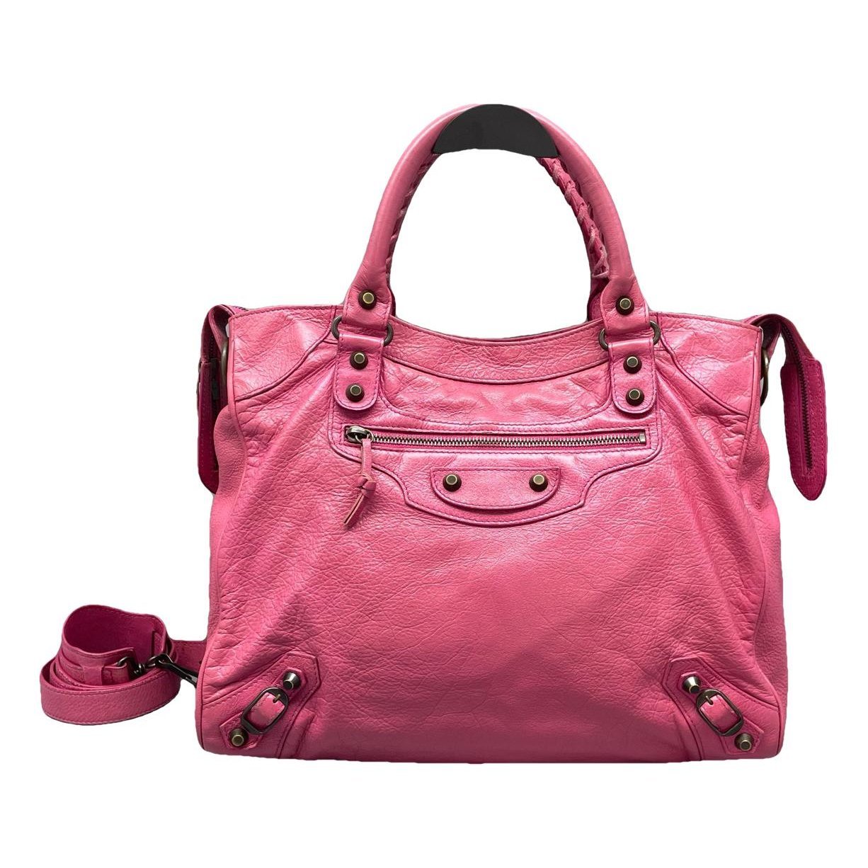 City leather handbag