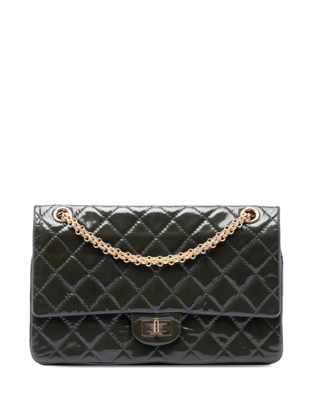 2013-2014 Quilted Patent Reissue 2.55 Double Flap 226 crossbody bag
