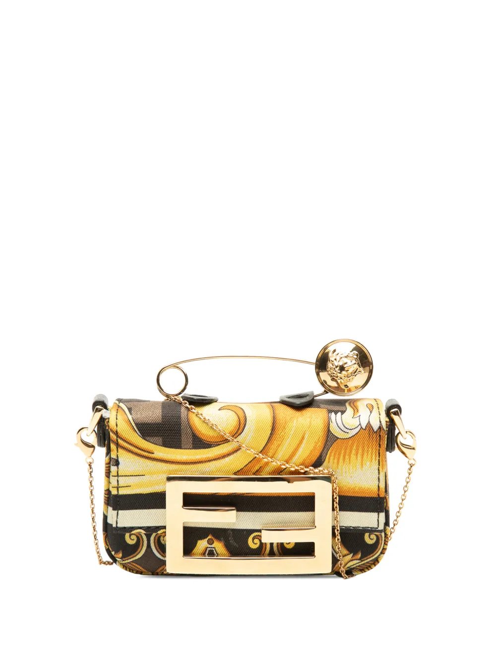 2016-2026 Fendace Nano Zucca Canvas Baguette crossbody bag