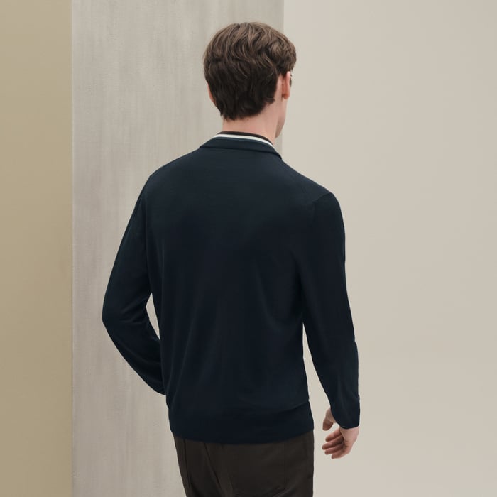 Marine "Rayures & Twist" Zipped Jacket
