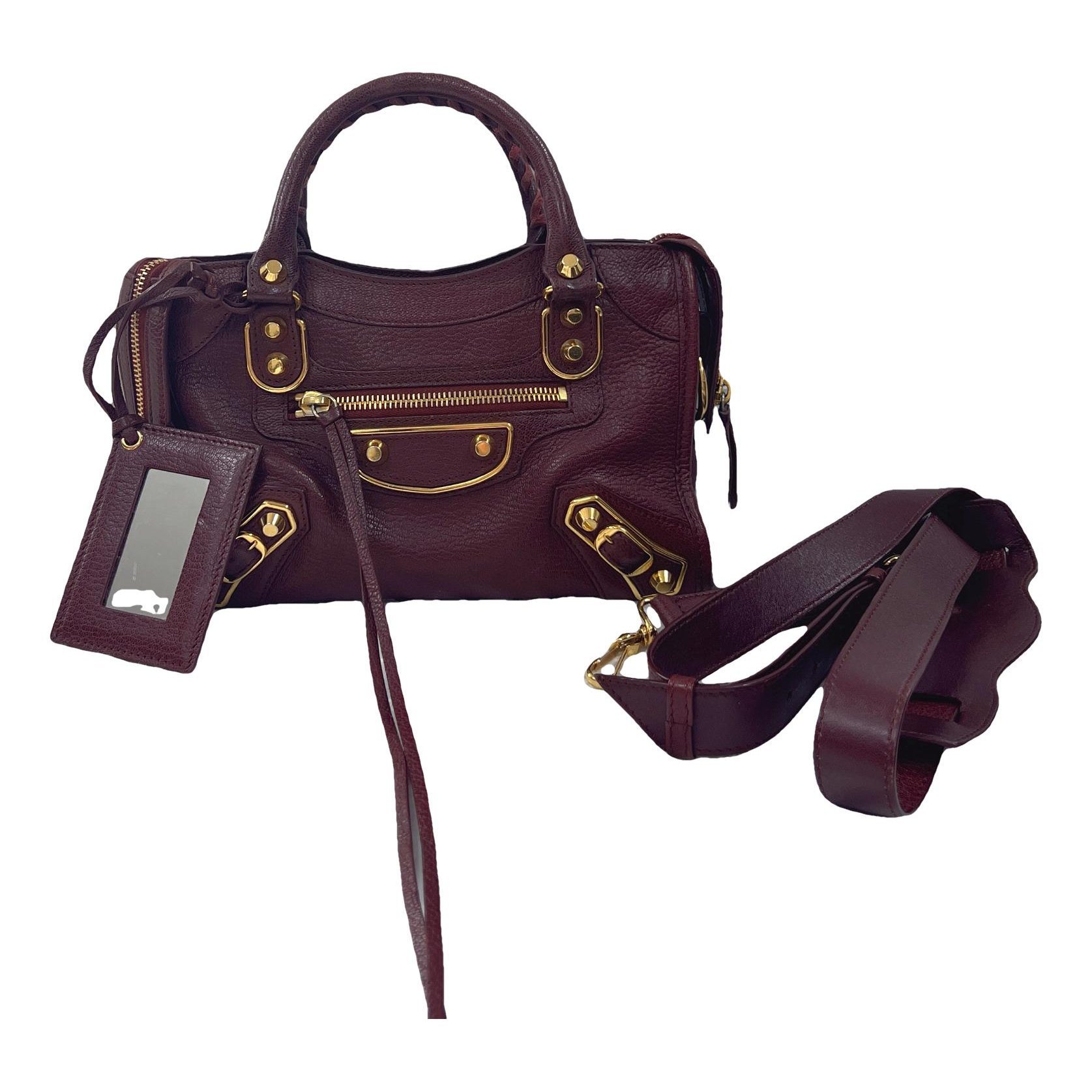 Classic Metalic leather handbag