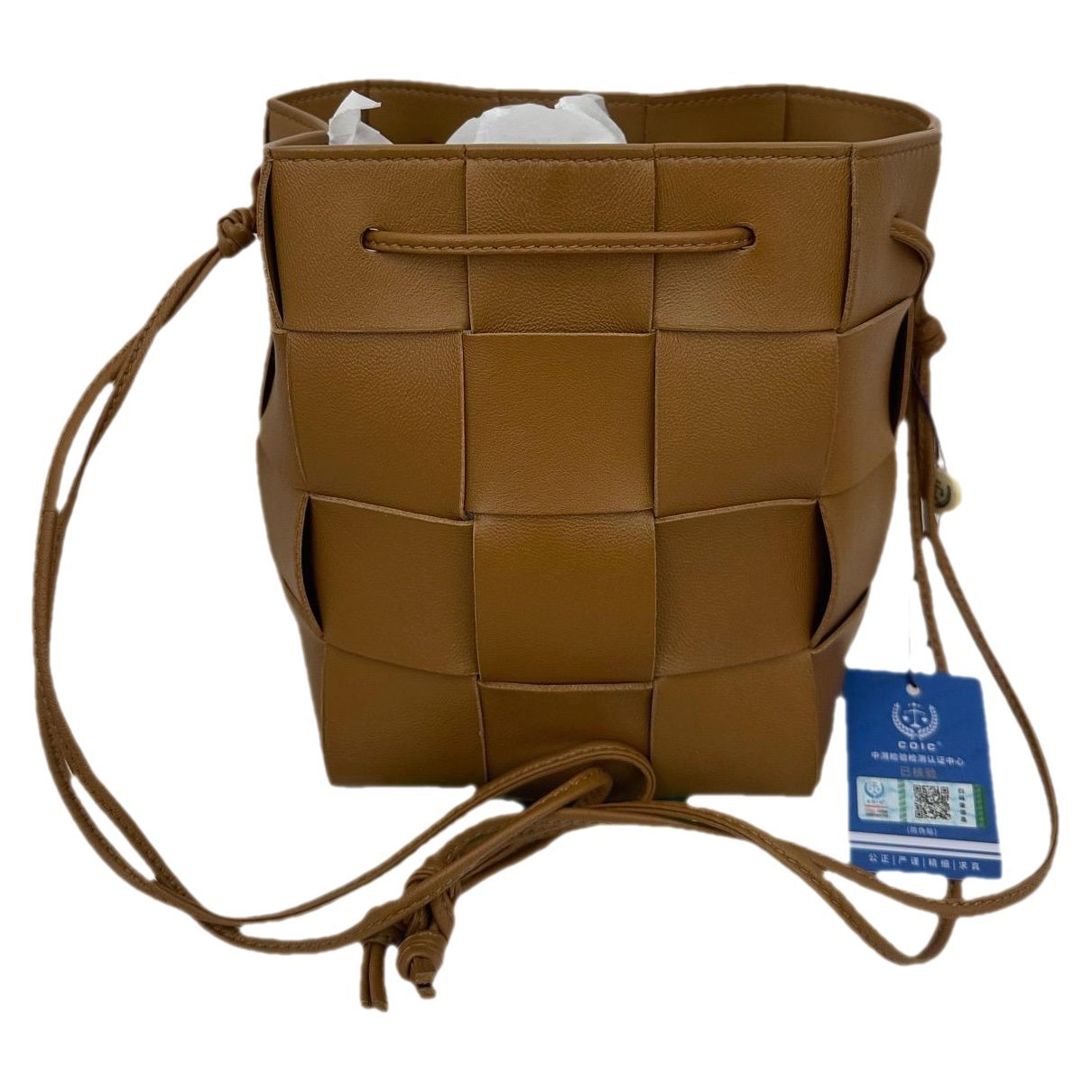 Cassette Bucket leather handbag