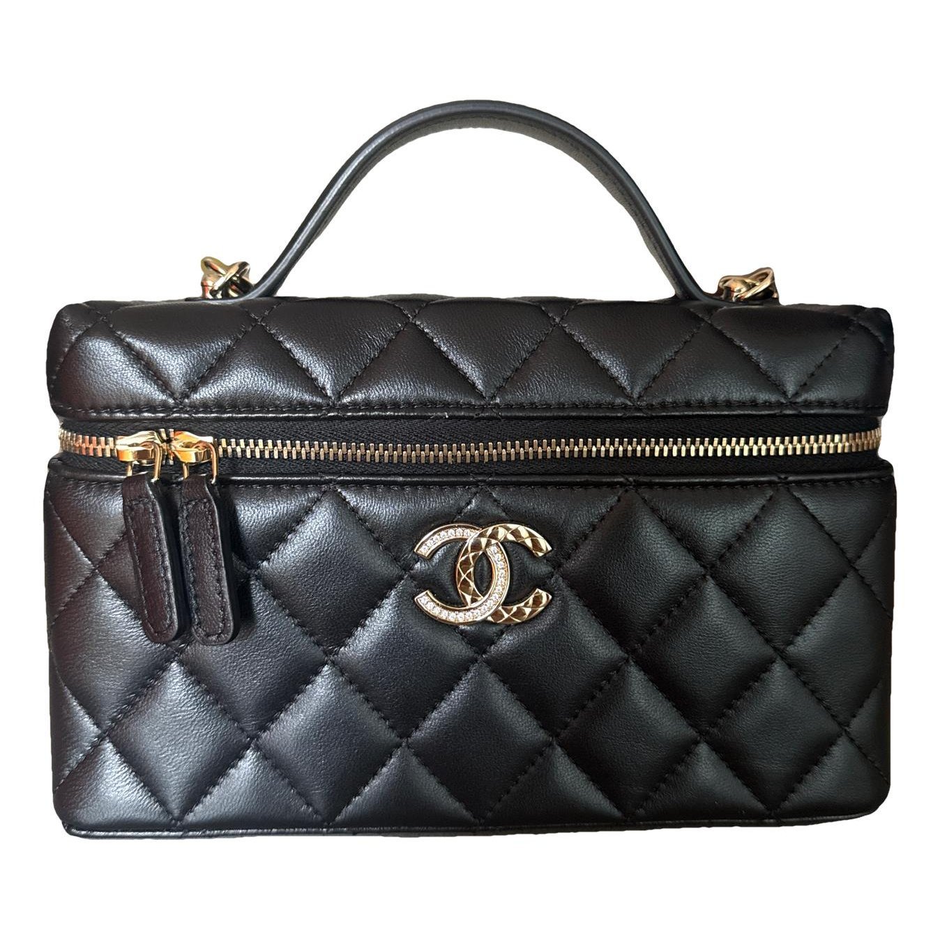Vanity leather handbag