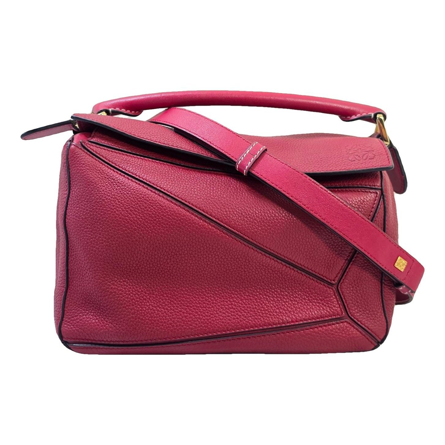 Puzzle leather handbag