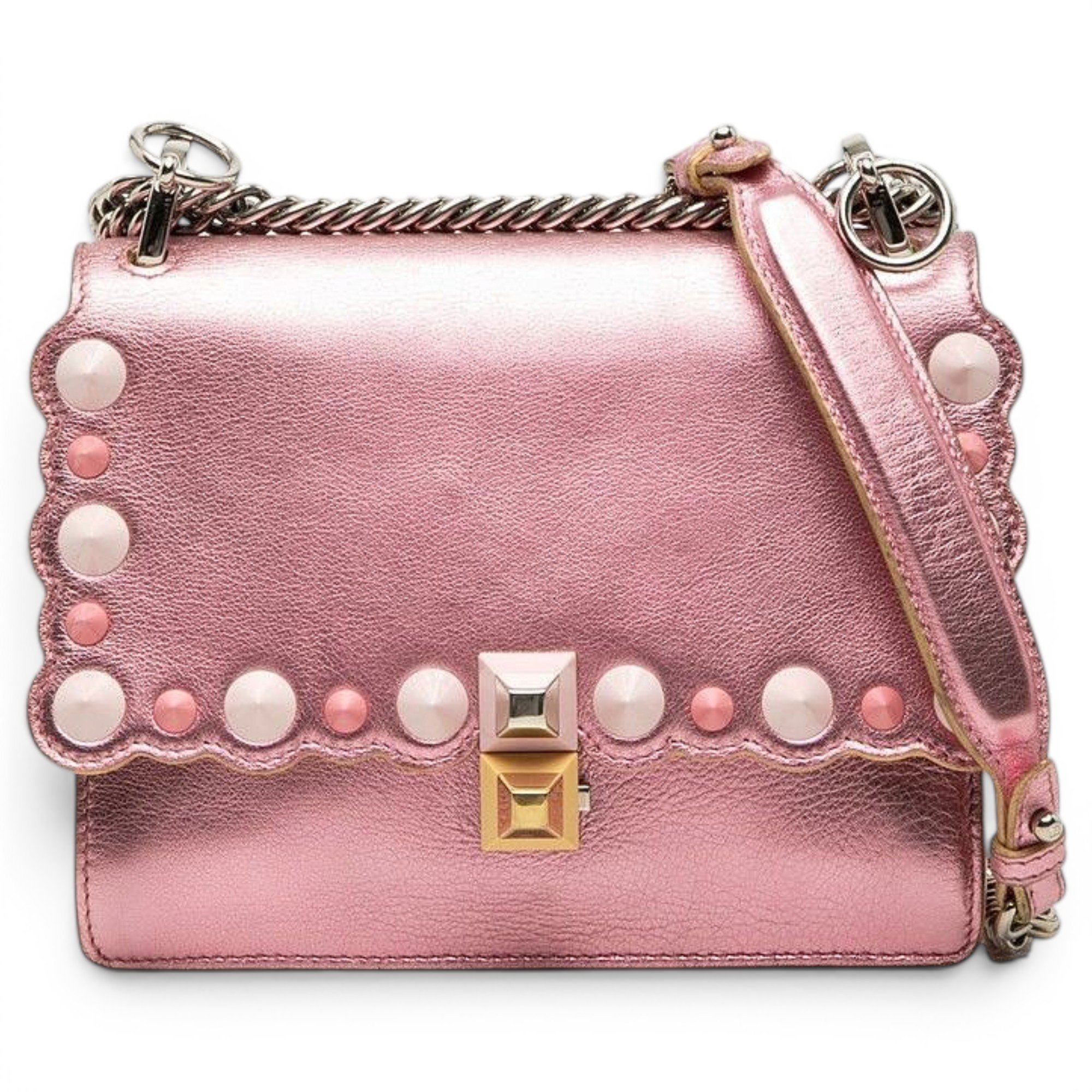 Pocket leather handbag