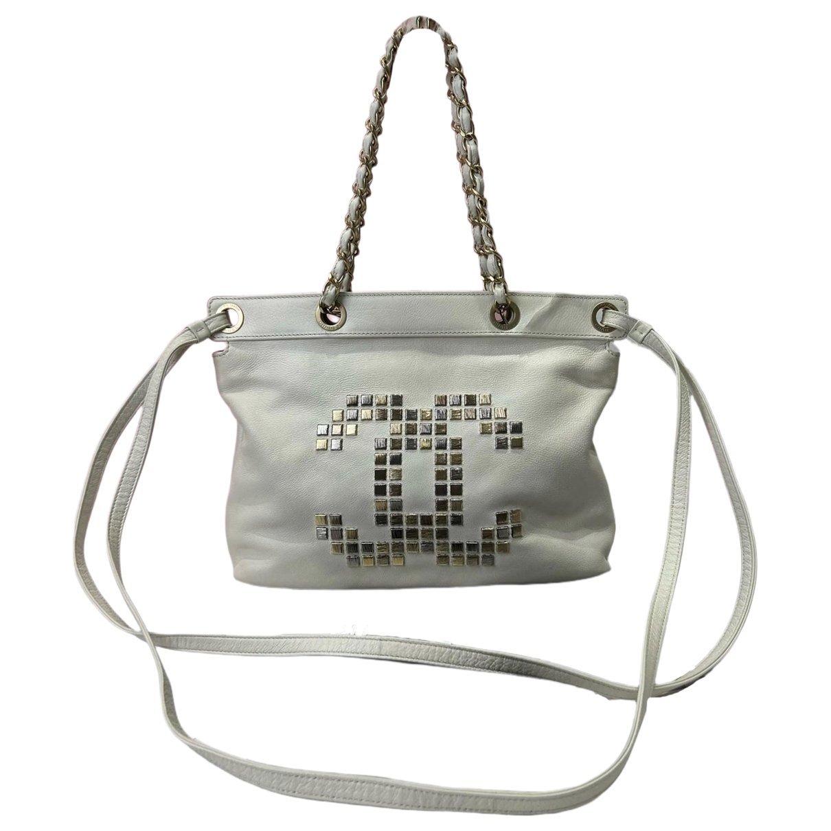 Vintage CC Chain leather tote