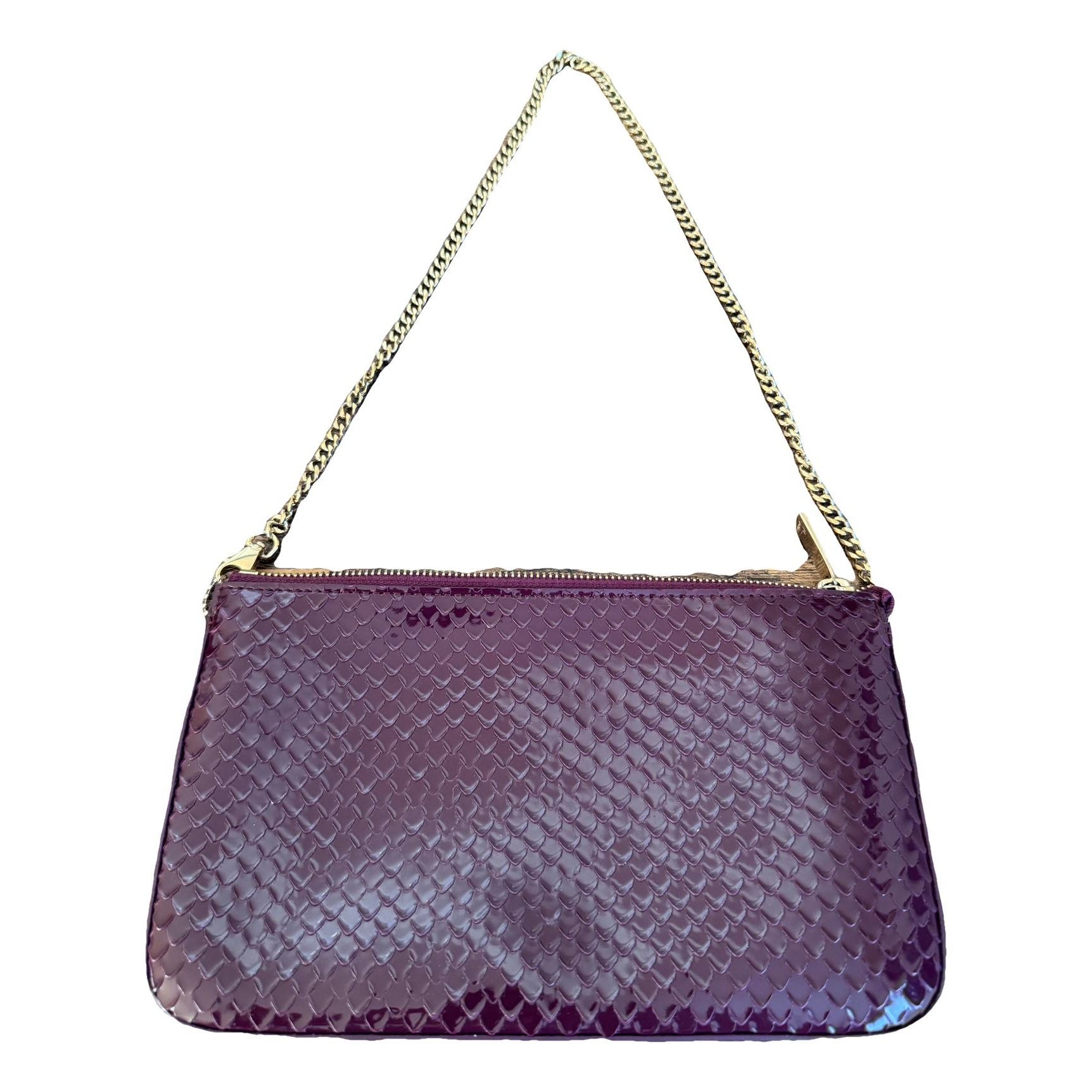 Patent leather clutch bag
