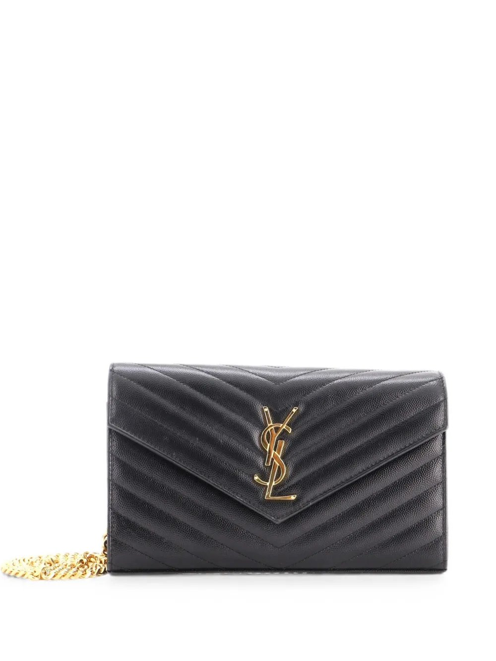 Classic Monogram Wallet on Chain Matelasse Chevron Leather Medium crossbody bag