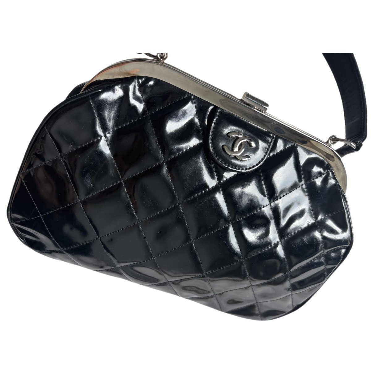 Patent leather handbag