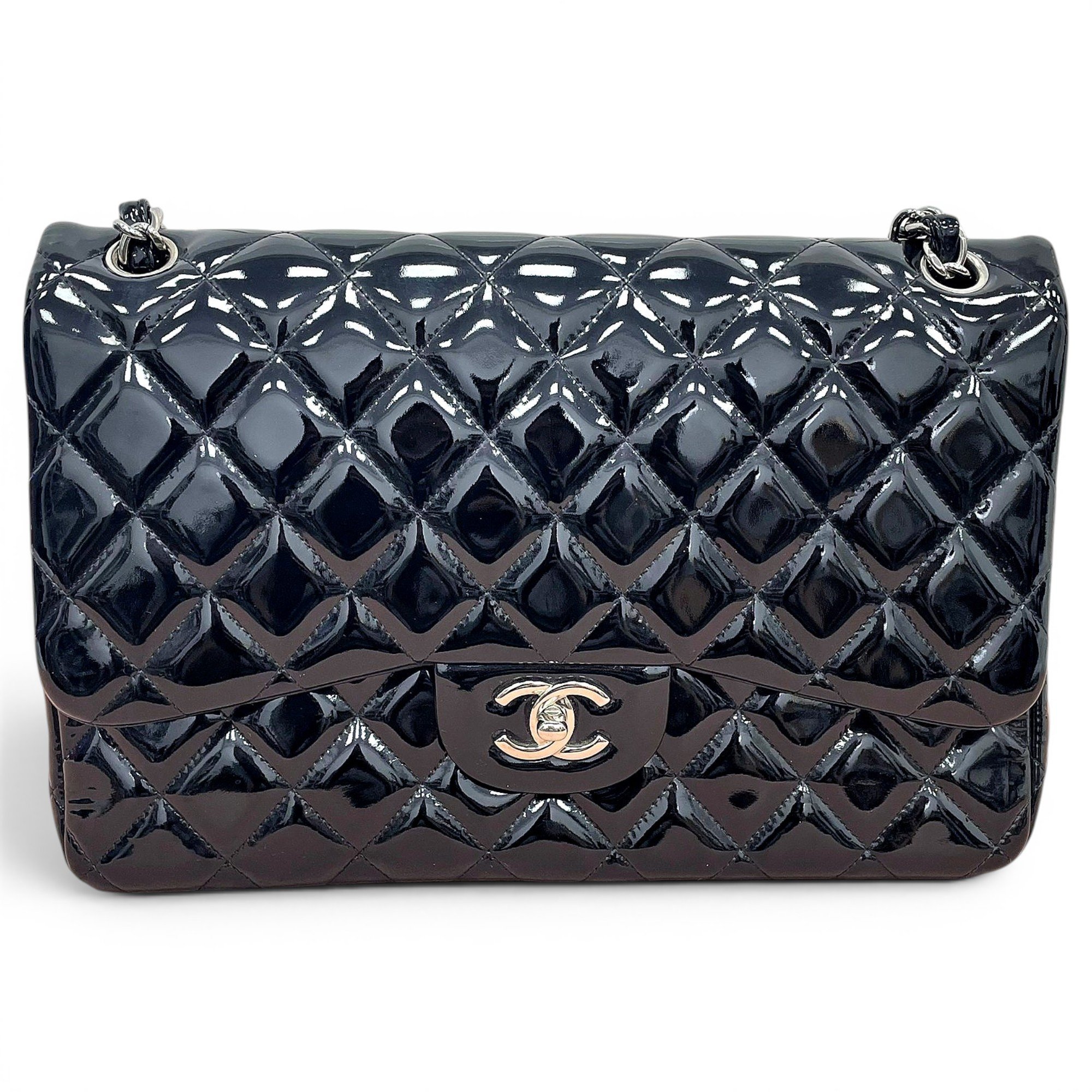 Timeless/Classique patent leather handbag