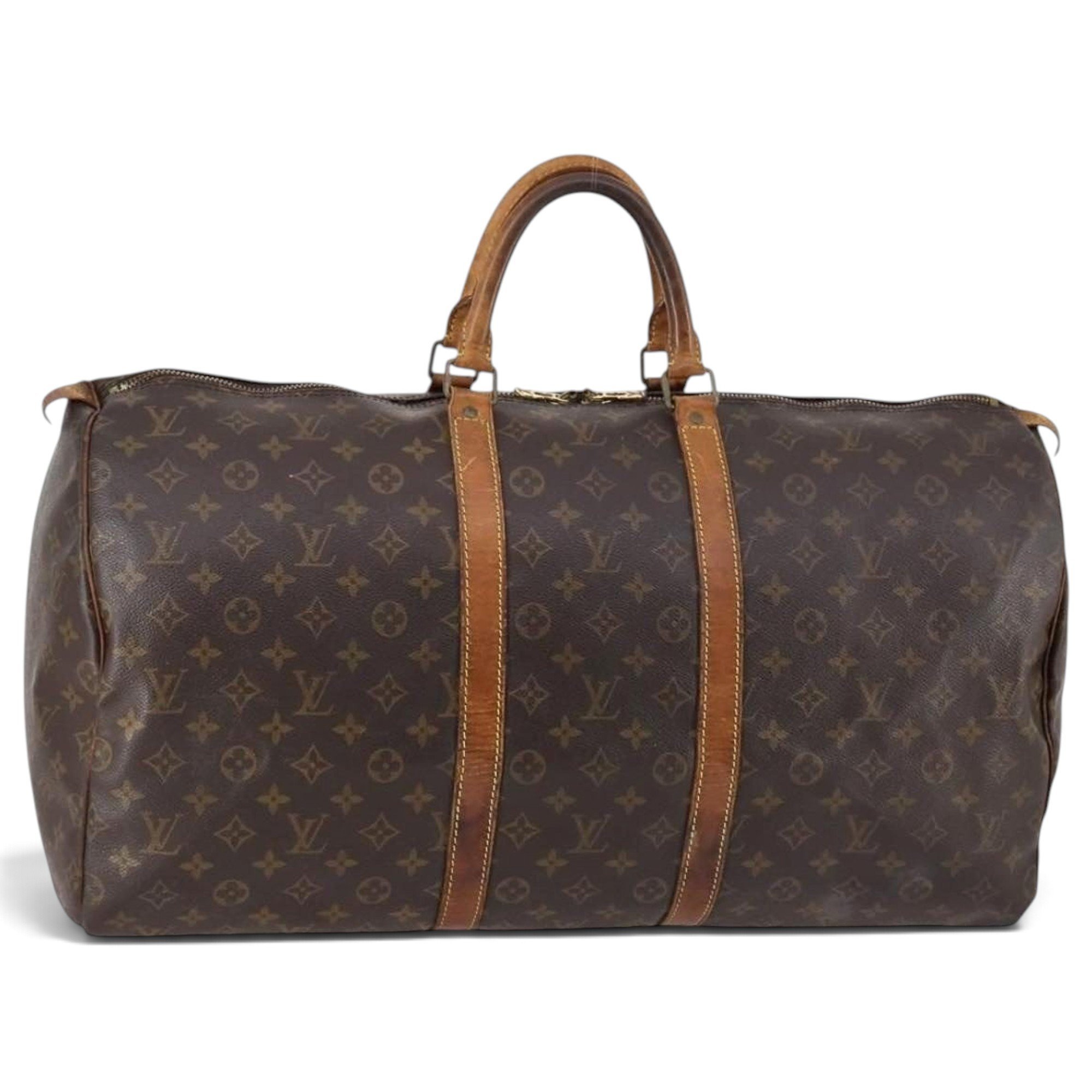Keepall leather travel bag