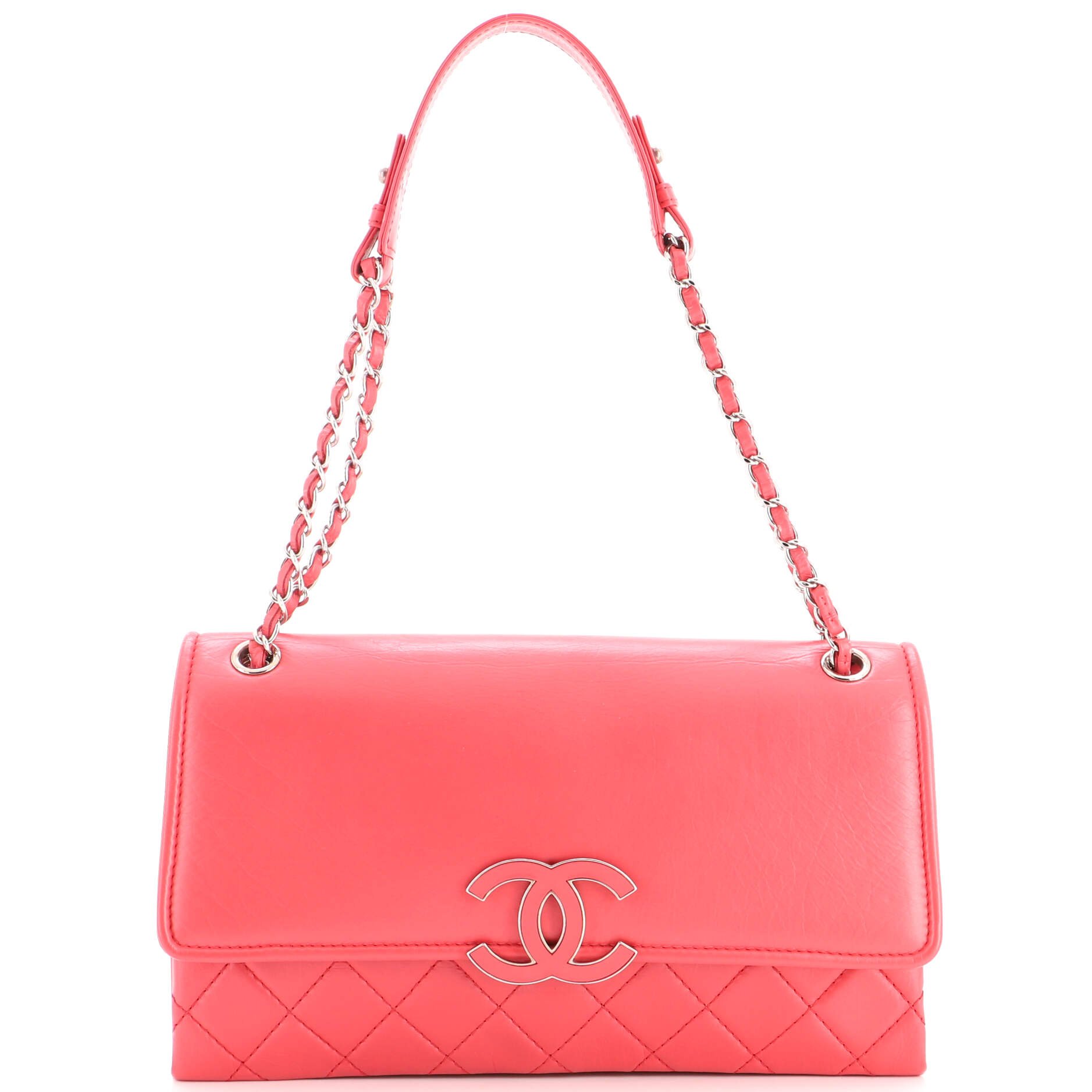Chanel Covered CC Chain Flap Bag Quilted Lambskin Medium