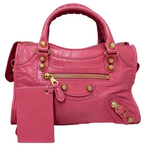 City leather handbag