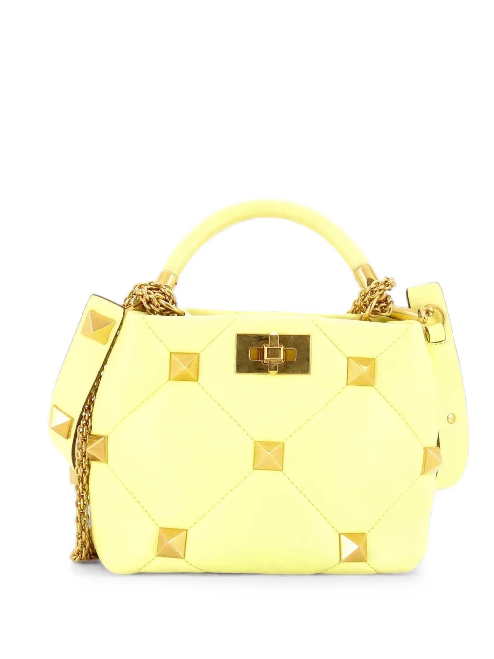 Valentino Garavani Roman Stud Top Handle Bag Quilted Leather Small satchel
