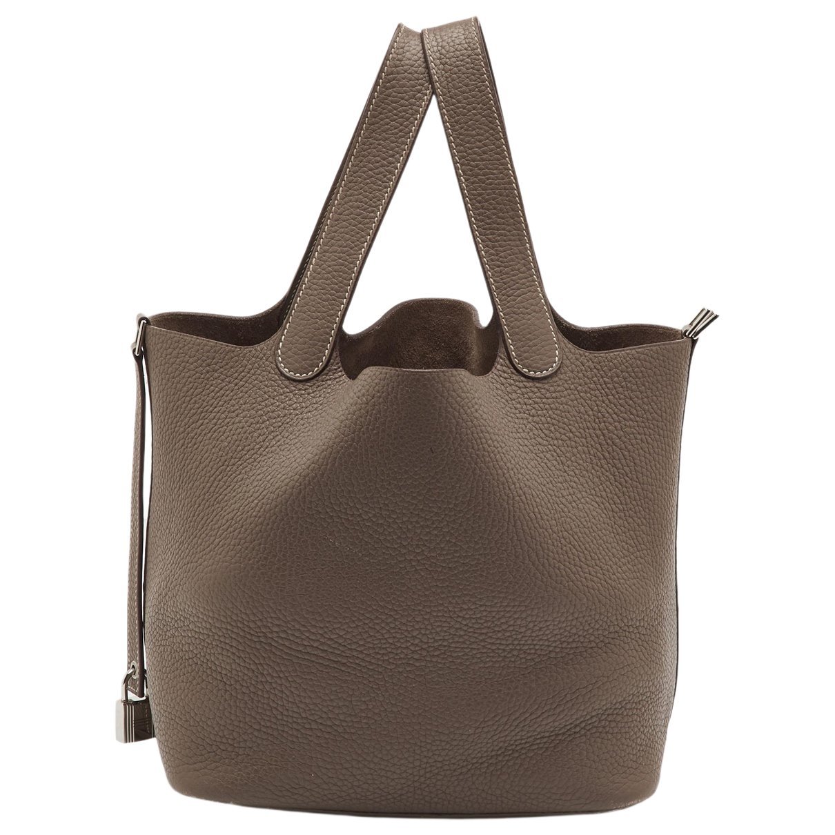 Hermes Picotin 22 Handbag Etoupe Clemence Leather