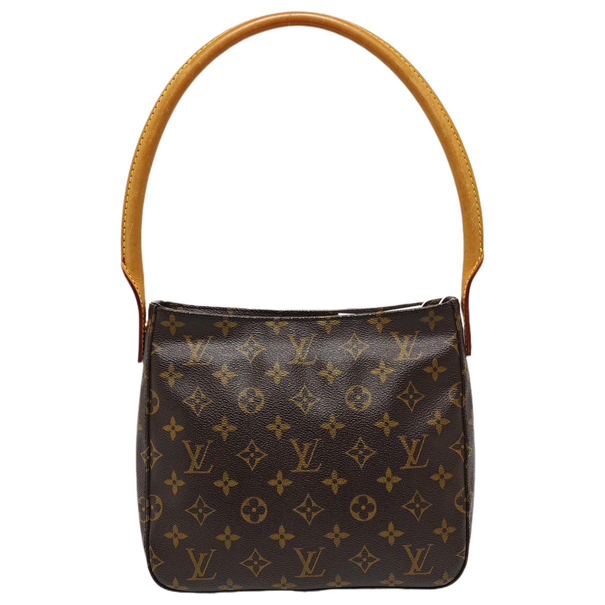 Looping leather handbag