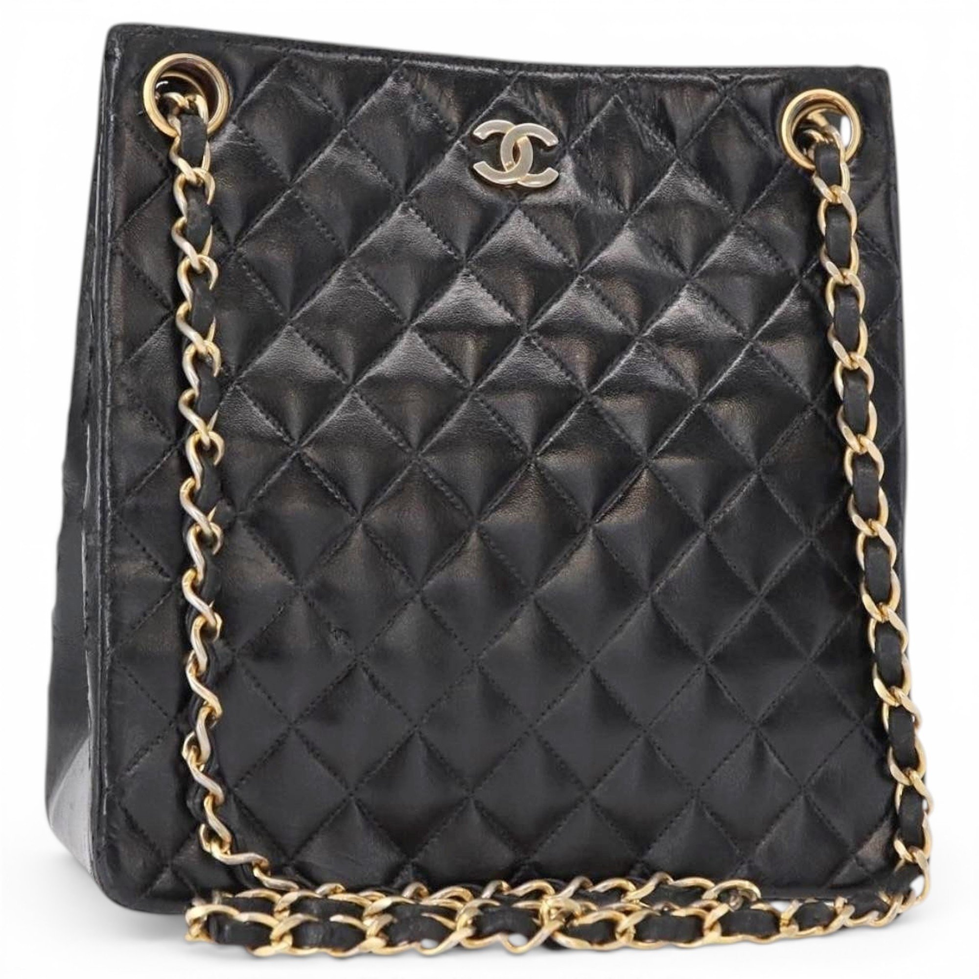 Patent leather handbag