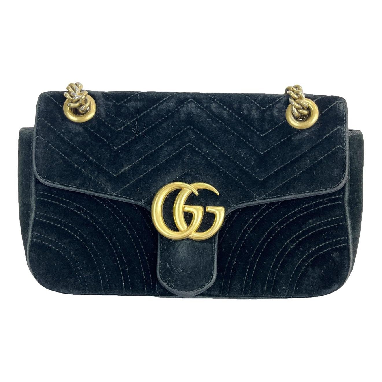 GG Marmont Flap velvet crossbody bag