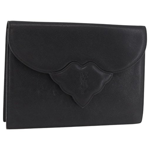 Leather clutch bag