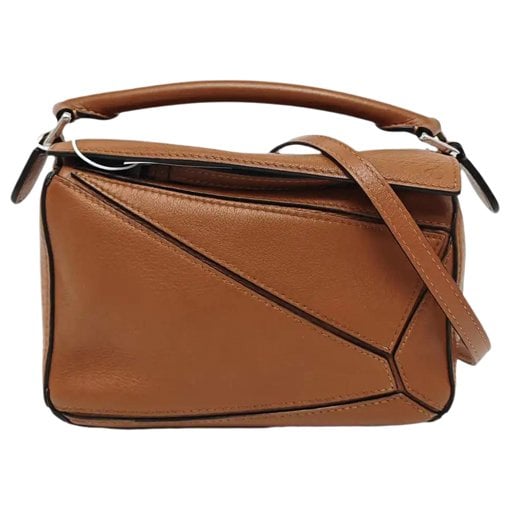 Puzzle leather handbag