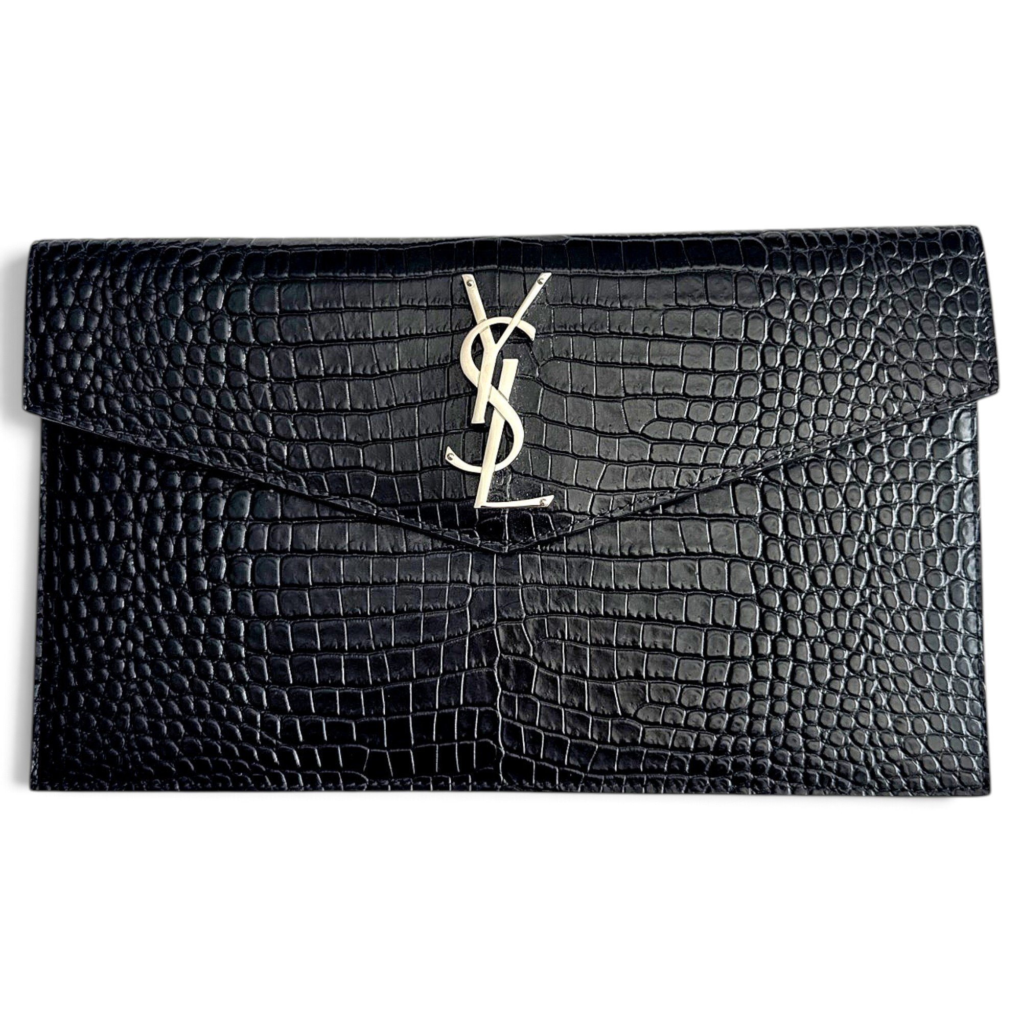 Uptown leather clutch bag
