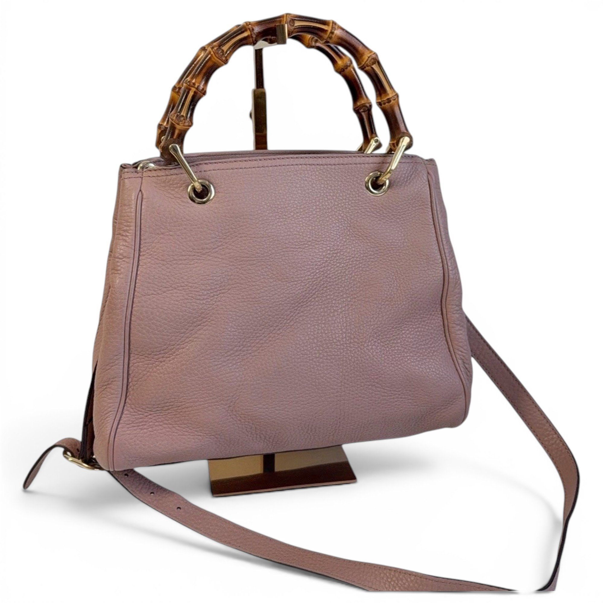 Bamboo leather handbag