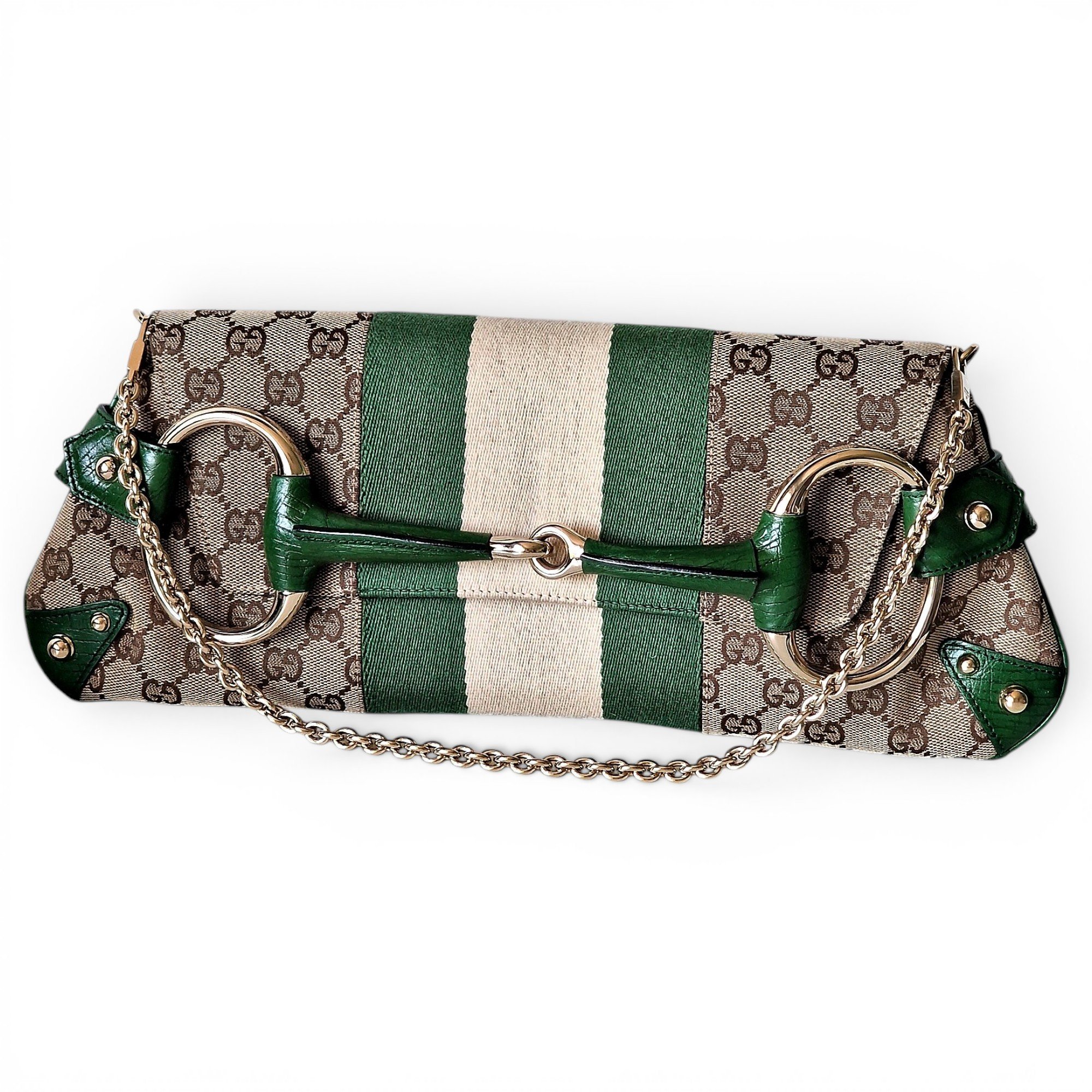 Horsebit Chain cloth handbag