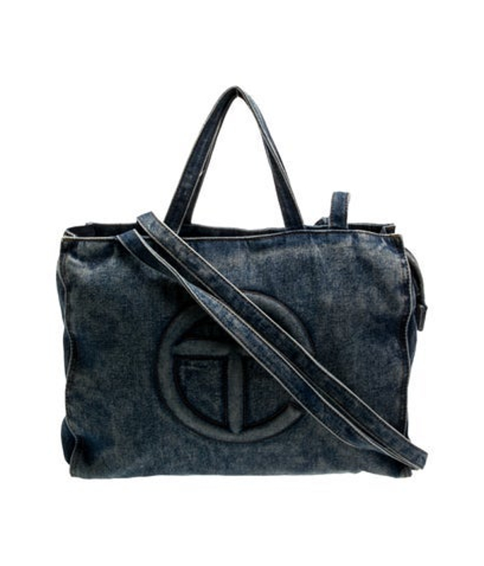 Telfar Denim Crossbody Bag Medium