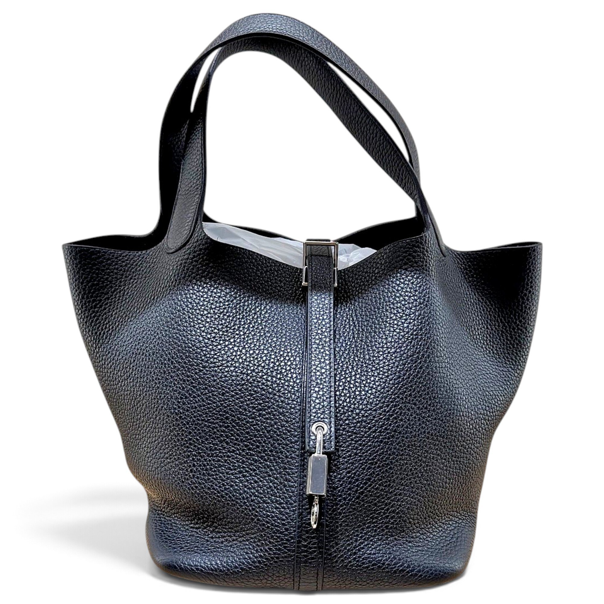 Picotin leather tote