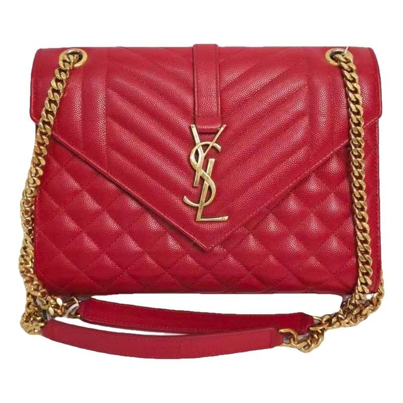 Envelope leather handbag