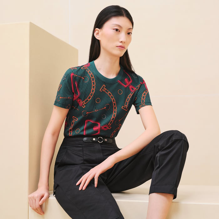 Vert Malachite "Effet Kaleidoscope" Micro T-shirt
