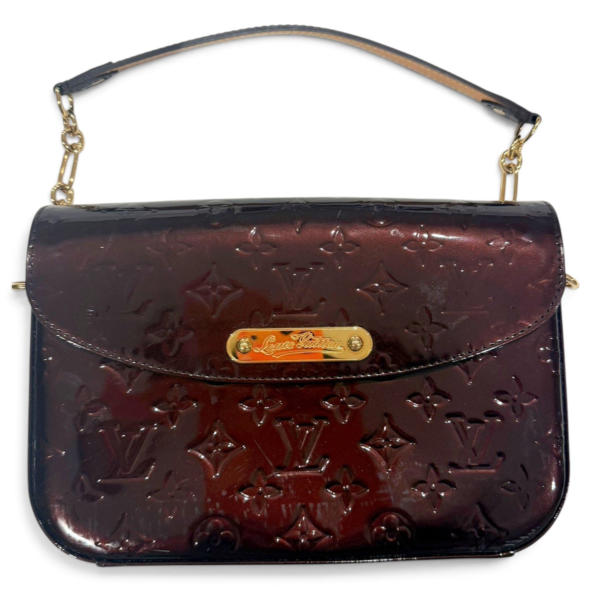 Sunset Boulevard patent leather handbag
