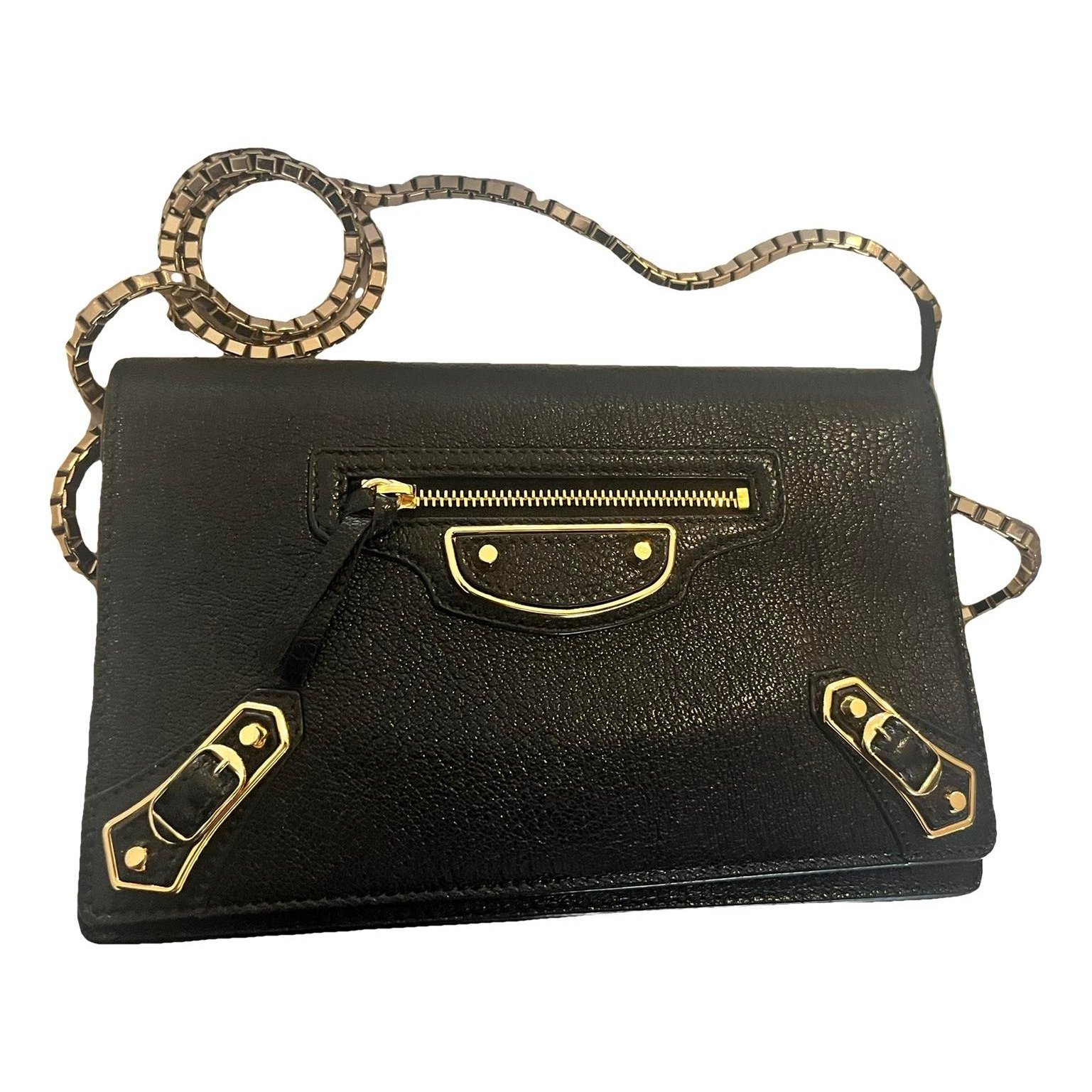 Leather clutch bag