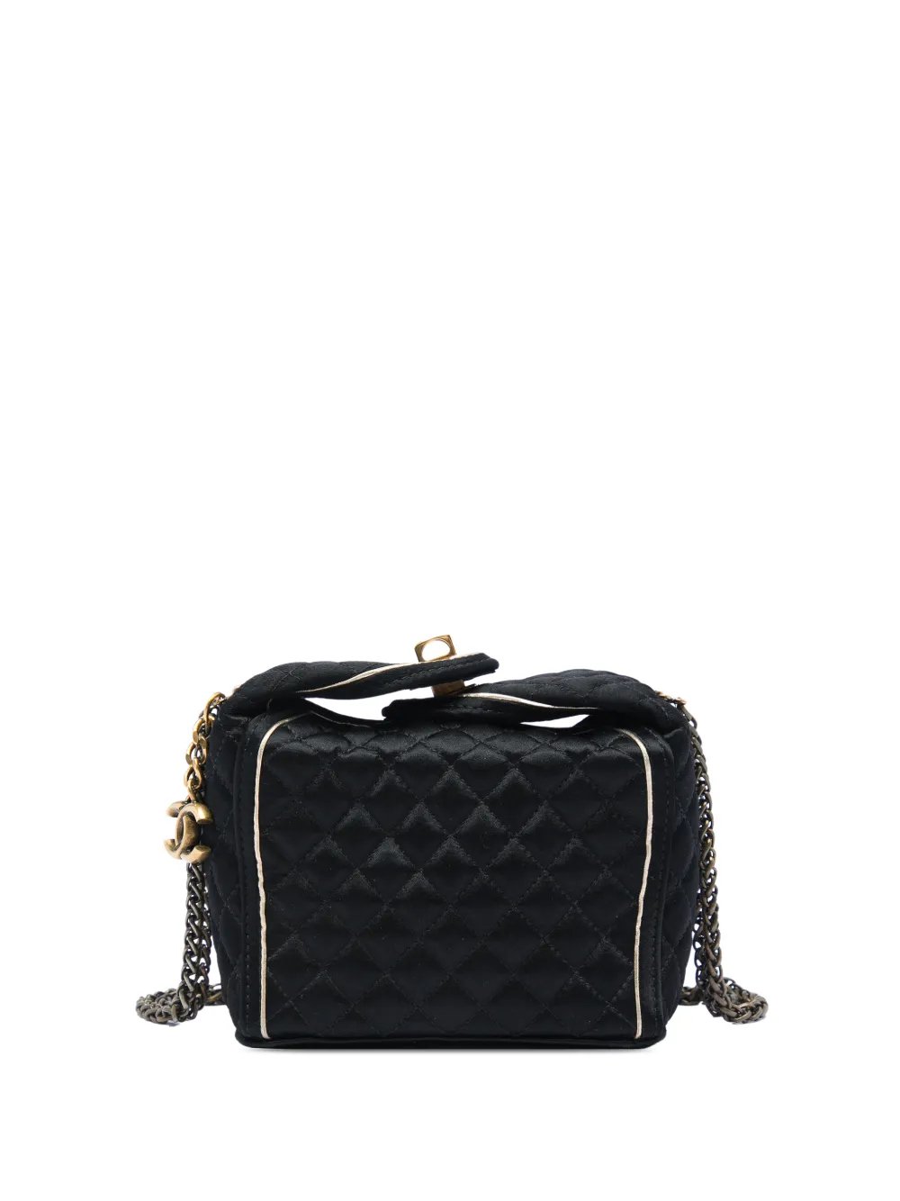 2009-2010 Paris Shanghai CC Quilted Satin Takeaway Box Bag shoulder bag