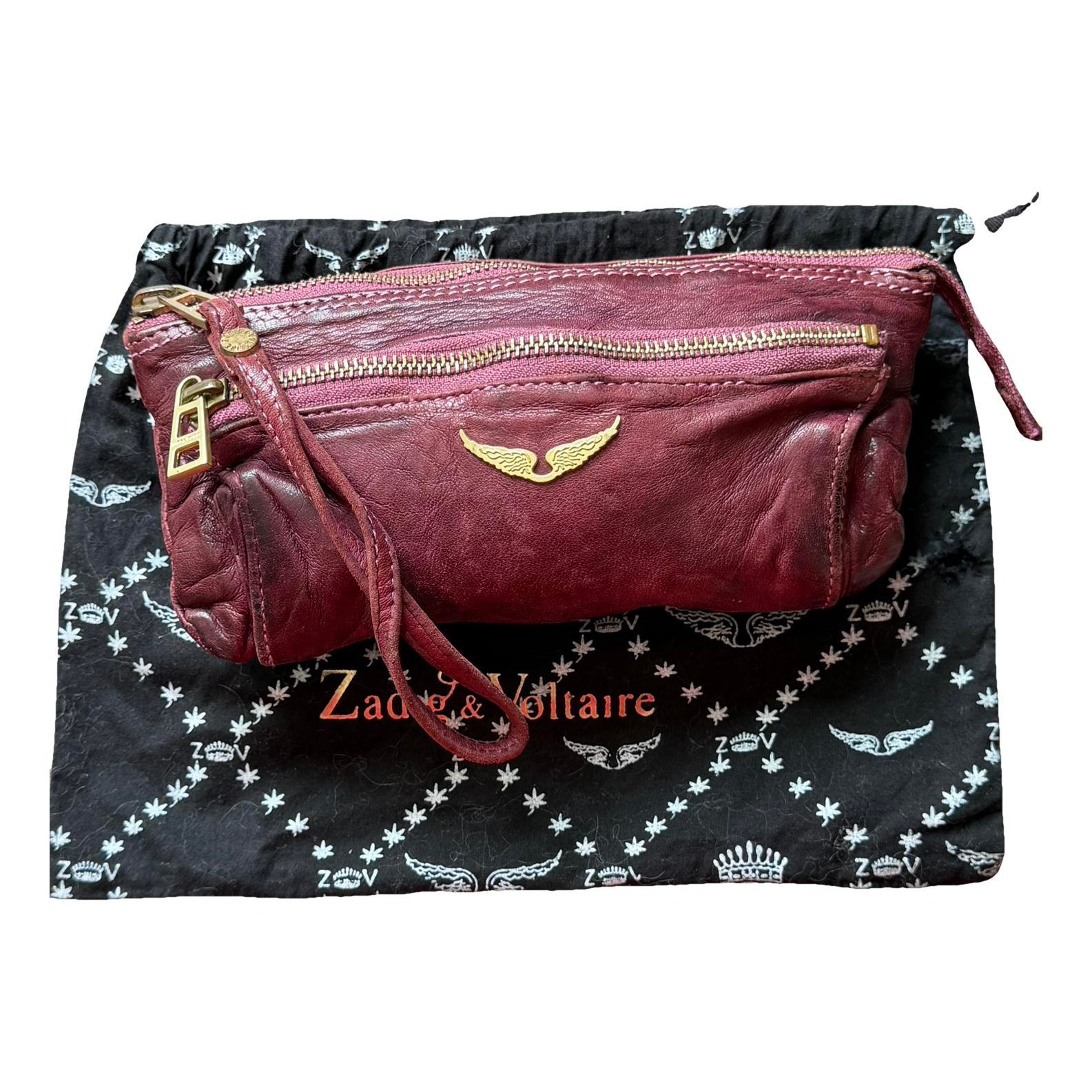 Leather clutch bag