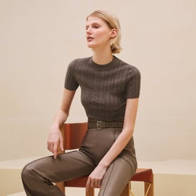 "Effet Kaleidoscope" short-sleeve sweater