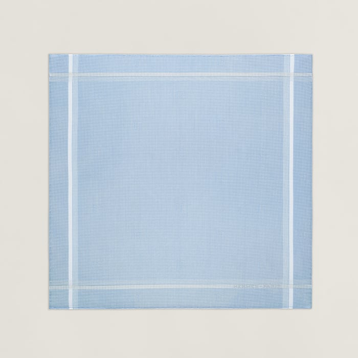 Bleu Ciel H Relief Handkerchief
