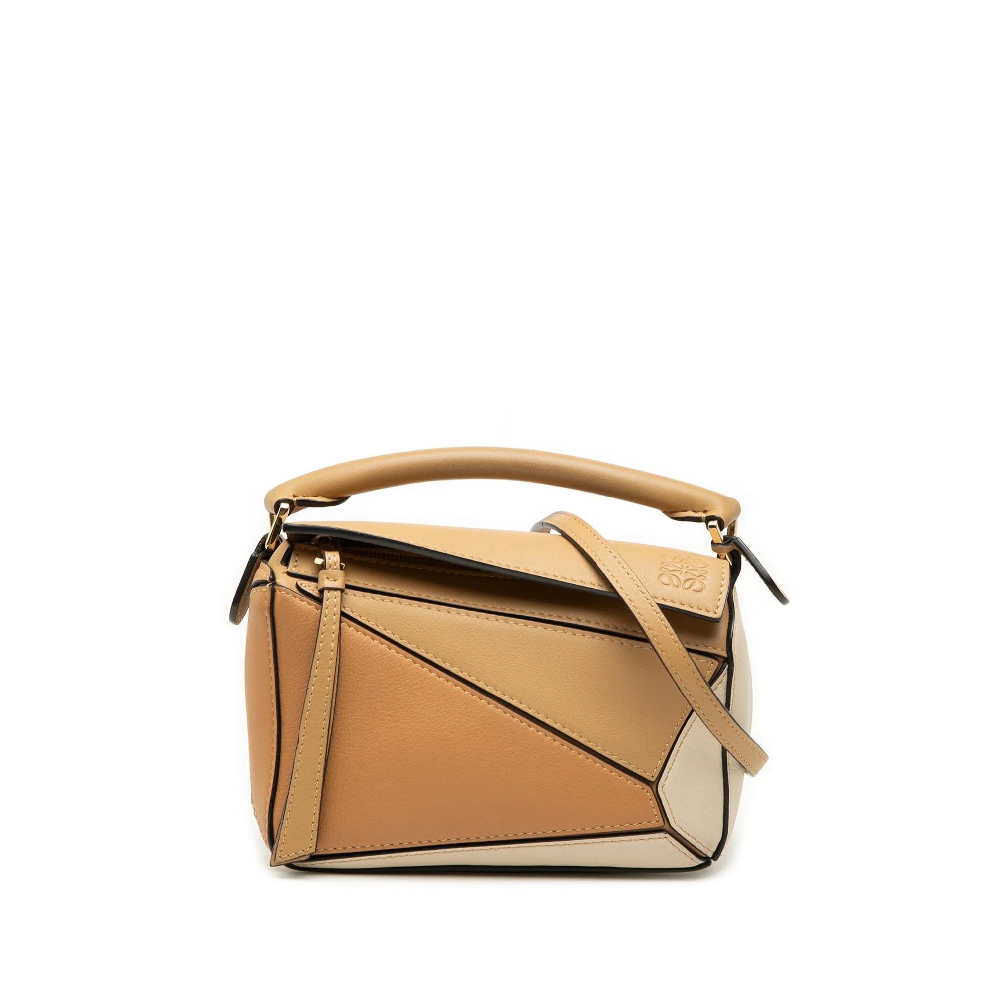 Puzzle leather satchel