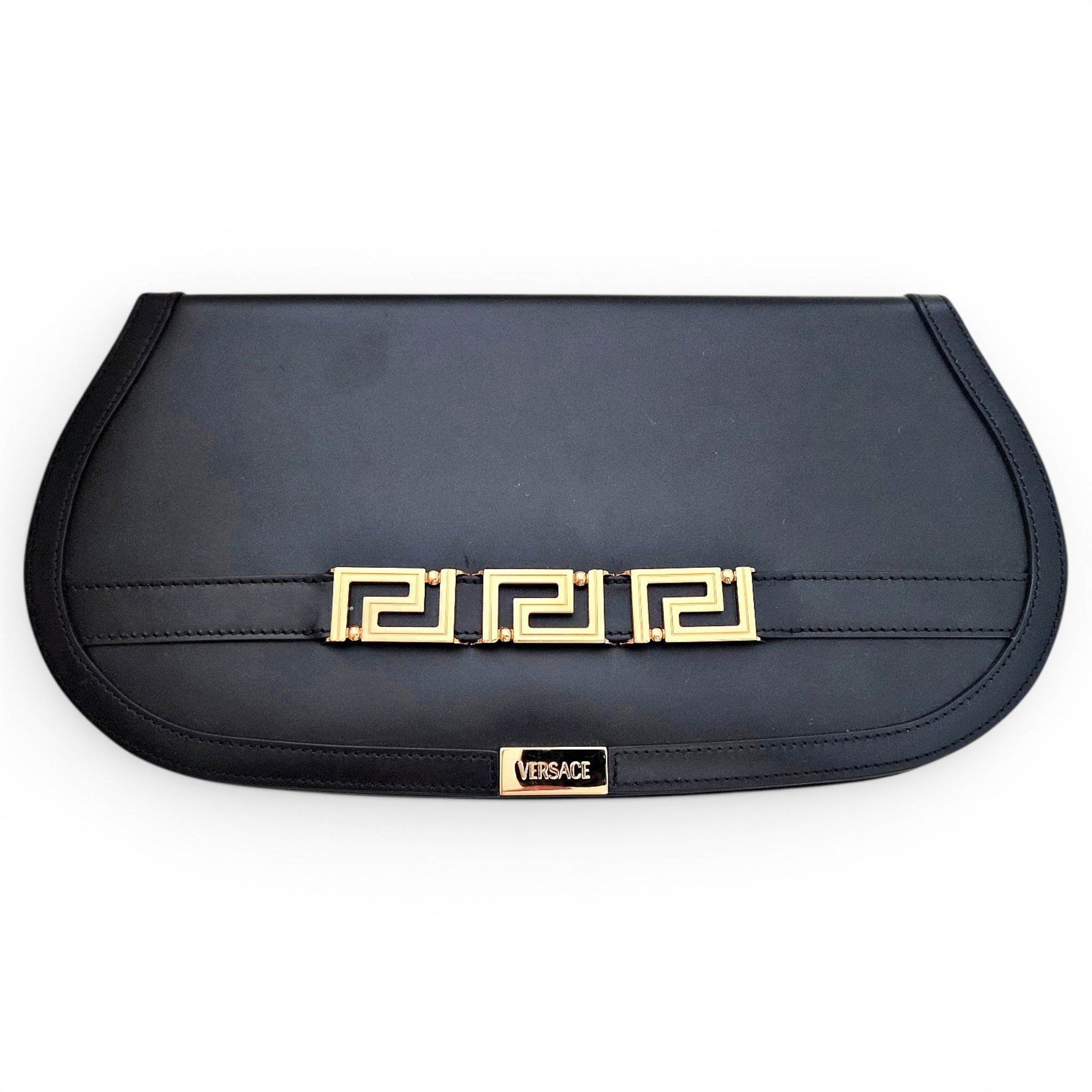 Leather clutch bag