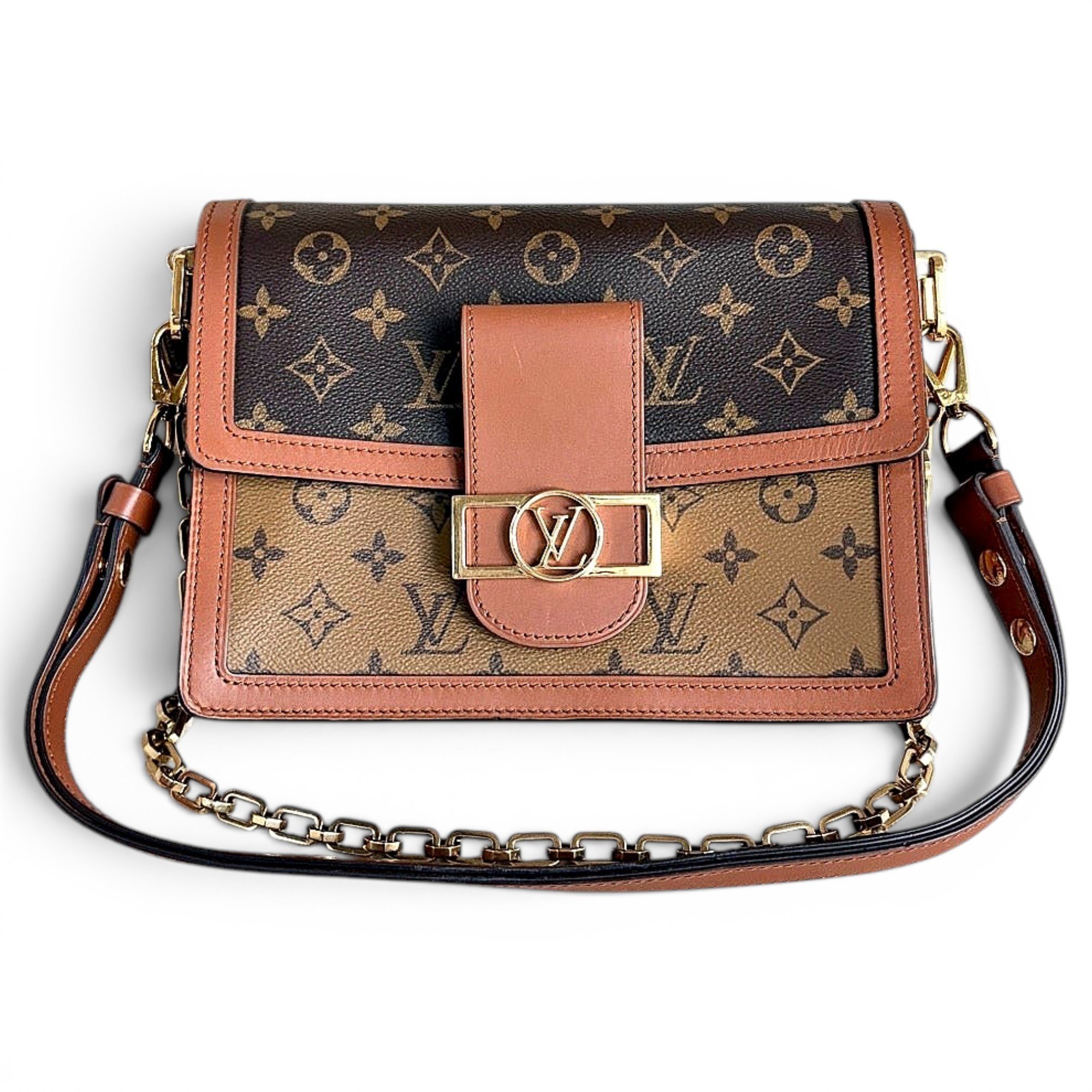 Dauphine leather handbag