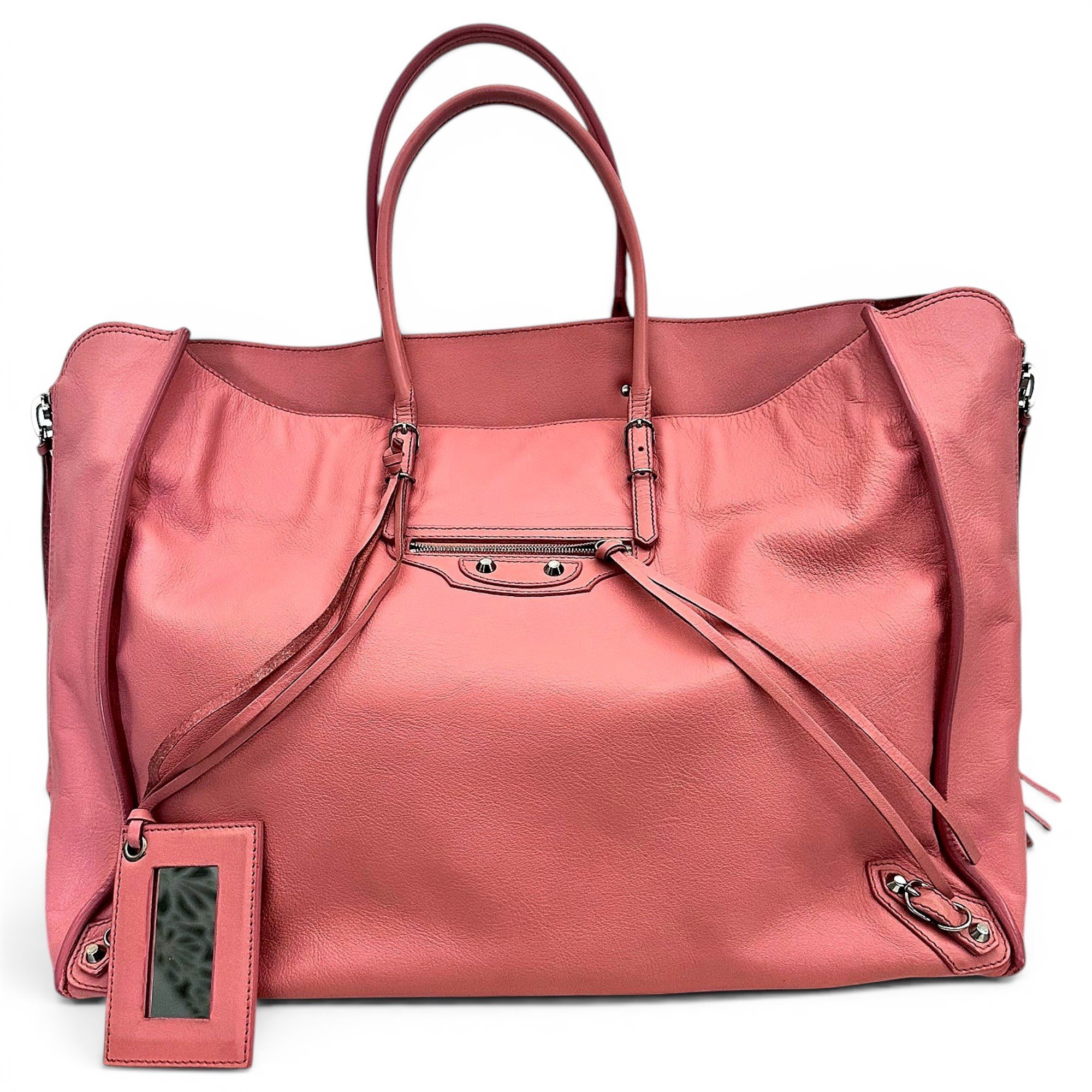 City leather tote