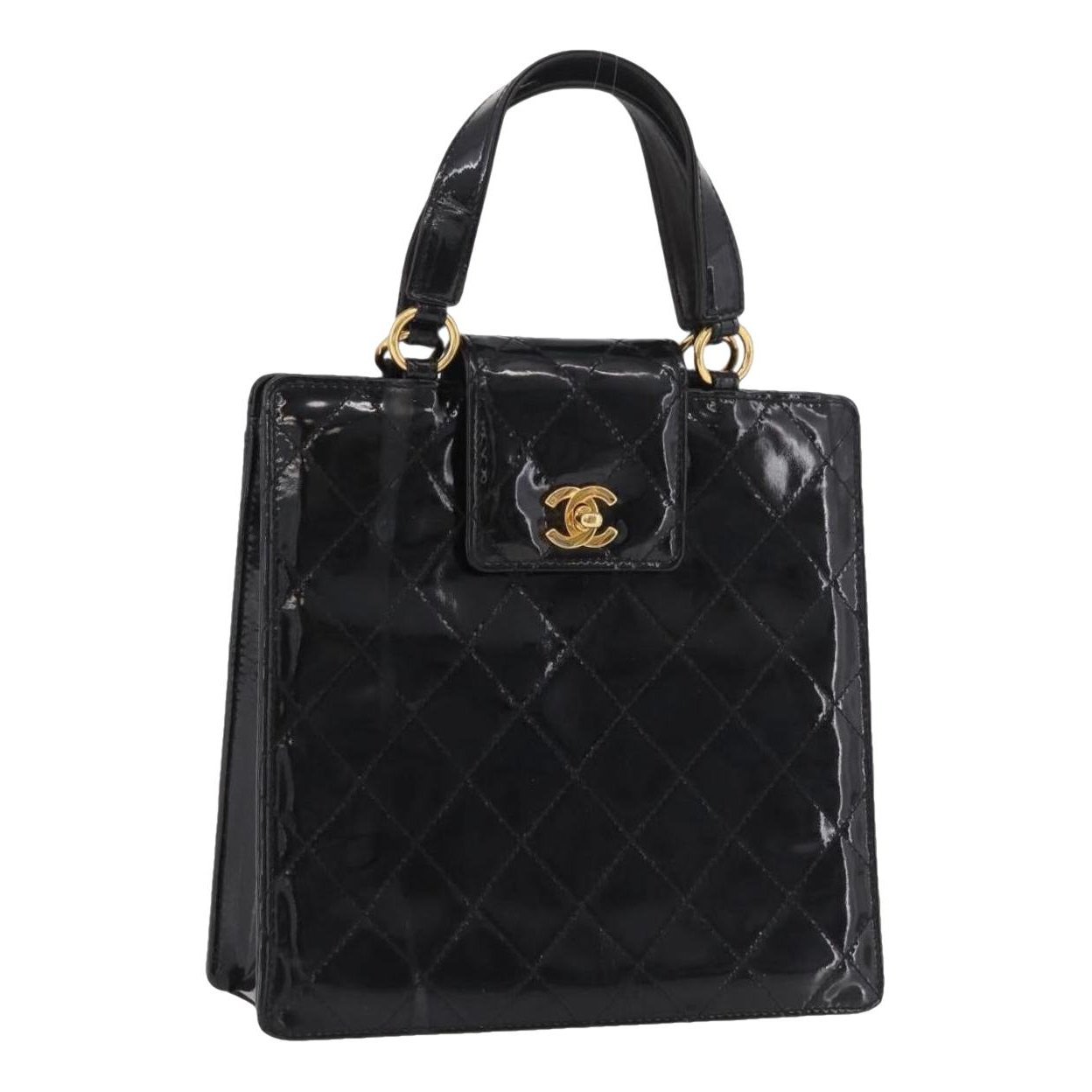Patent leather handbag