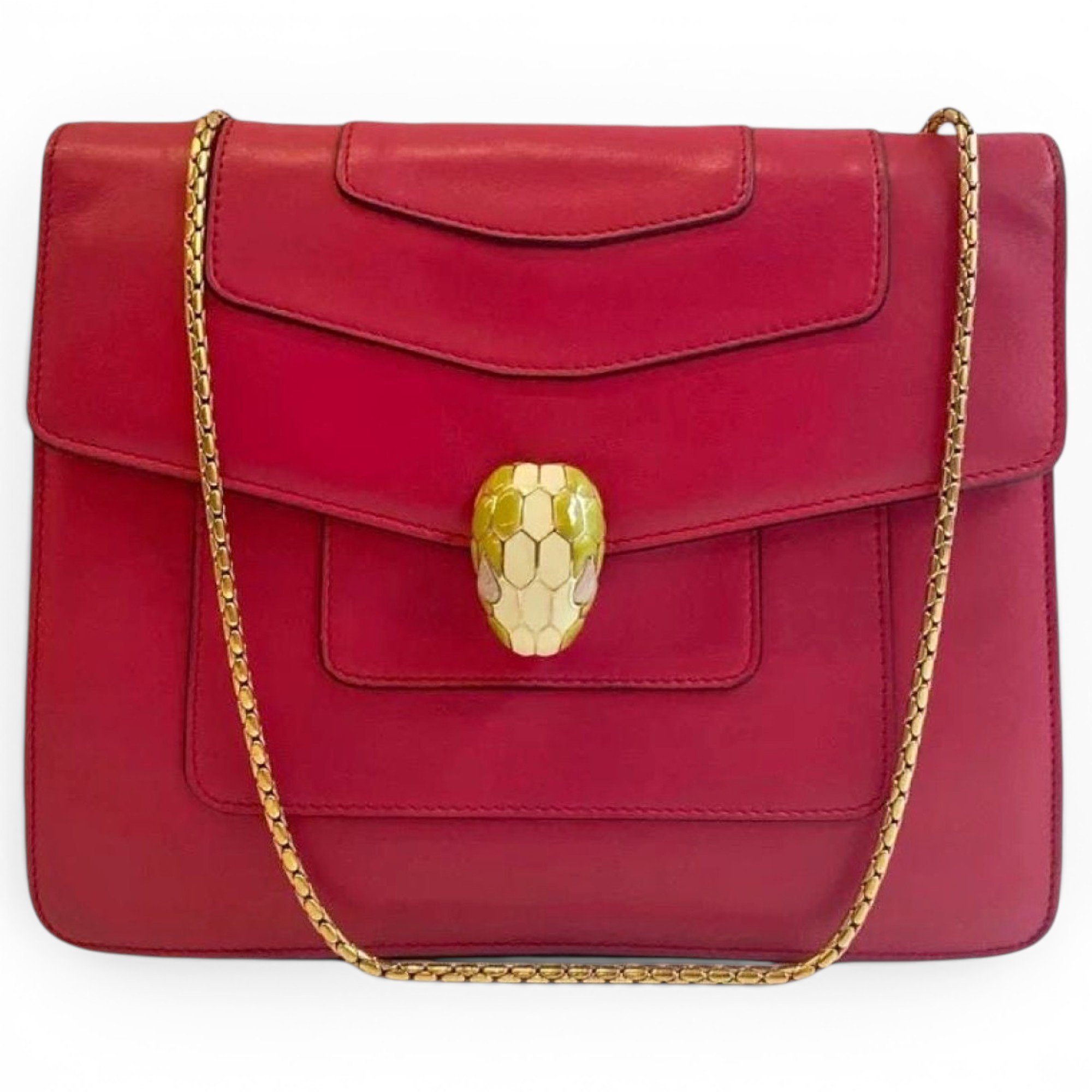 Serpenti leather handbag