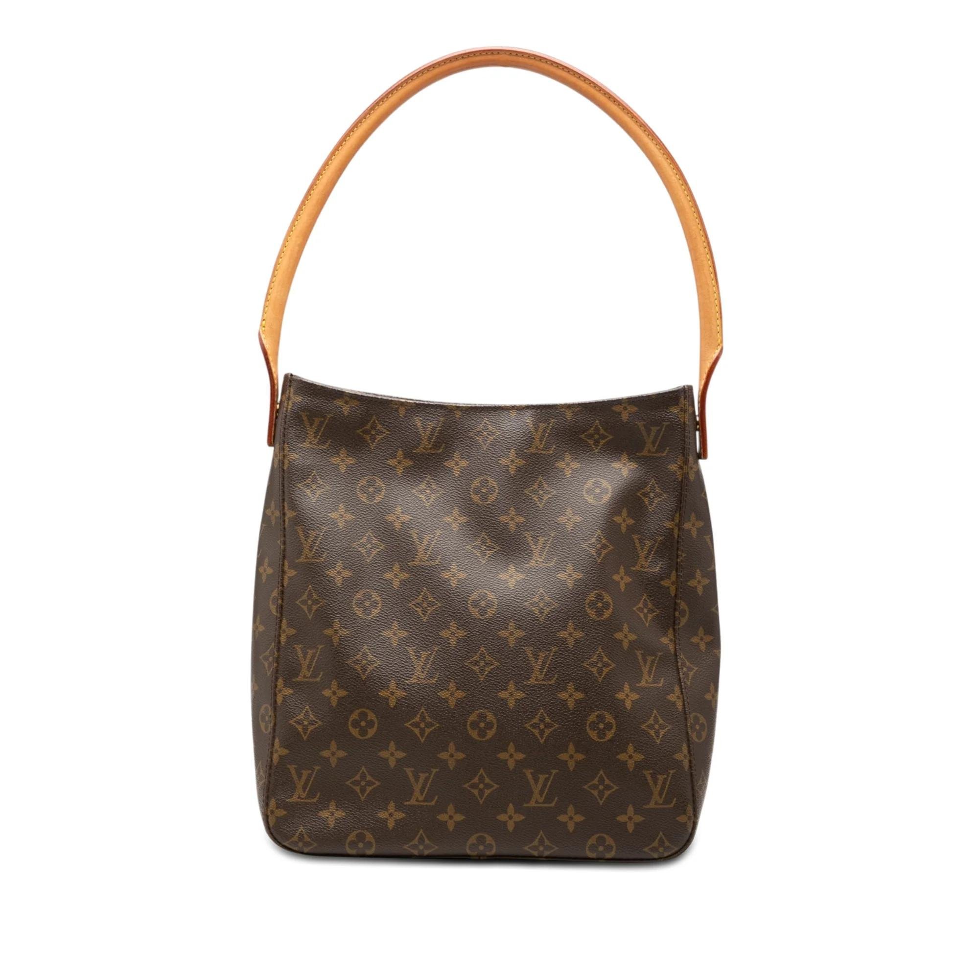 Looping leather handbag